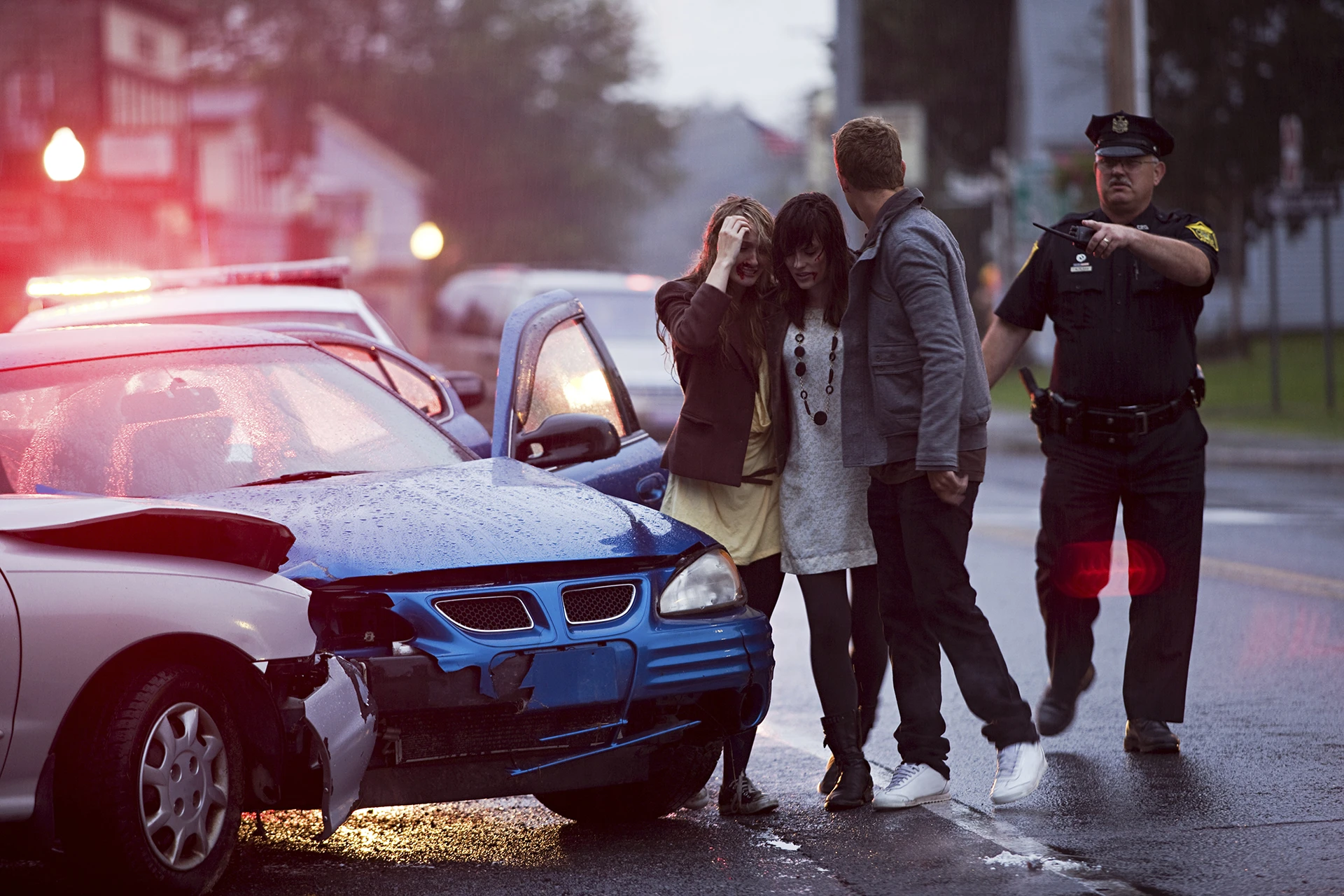 Car accident scene — LA Accident Firm California auto injury lawyers